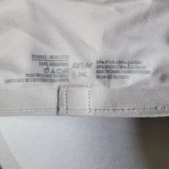 Aerie Real Sunnie Wireless Light Weight Bra 34C Silver Gray Subtle Shimmer Comfy - Picture 9 of 10